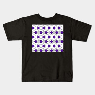 Purple Diamond Fashion Print Pattern Kids T-Shirt